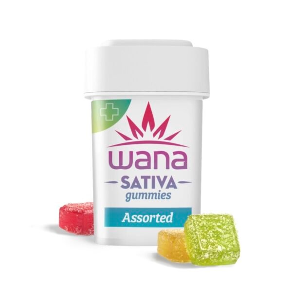 WANA CLASSIC GUMMIES ASSORTED FLAVORS (MED) // SATIVA [10pk] (100mg)